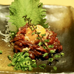 個室居酒屋　馬に魚に　 - 5桜ユッケ　1,650円