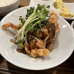 にの - 県産鶏の唐揚げ　きのこと柚子の餡掛け