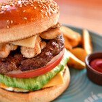 Mozzarella Mushroom Cheese Burger