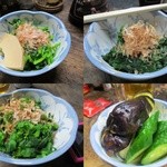 庚申酒場 - おひたし類とぬか漬け