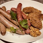 Forest of lamb, kangaroo, and duck sausages