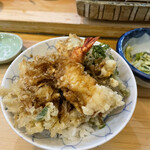 天ささ - ご飯を食べ終わった後の、天丼