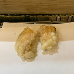 天ささ - 最初の天ぷら　かぼちゃ