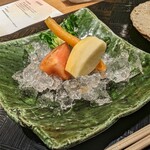 天ぷら 大坂屋 草哲 - 野菜各種