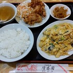 隆盛園 - かに玉定食