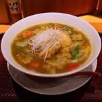 Soba Yoshi - 天カレーそば 小海老天(1,518円)