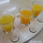 つじマルシェ - ドリンク写真:みかんジュース3種飲みくらべ