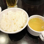 ステーキ英ニ - ライス&スープ