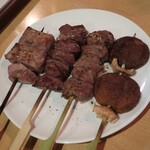 Grill&Bar Bu BARBEC - ・「バーベック串コース(¥2000)」の串盛り合わせ。