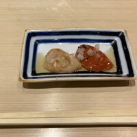 すし晴 - ホタテ貝の　精巣と卵巣　～海のレバ刺し～