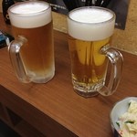 佐野屋 - 生は300円ジョッキも軽く冷やしてあります