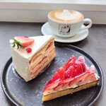 SUMI BAKE SHOP - ■いちごのショートケーキ
            ■いちごのタルト
            ■カフェラテ
