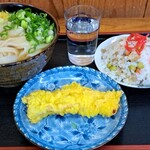 兼平屋 - まいまいうどん(大)、とり天、ちらし寿司