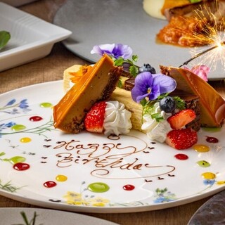 [For your anniversary♪] Surprise dessert plate! (Reservation required until the day before)