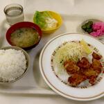 ボンルパ - 週替わりA 鶏の唐揚げ定食 (税込)550円 (2023.02.03)