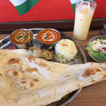 インド料理 SURYA - レディースセット　キーマ＋チキンカレー 1050円