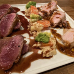 オレンジ - 犬鳴豚ロースと鴨のロティ