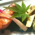 日本料理まるい - 鮭柚香焼き