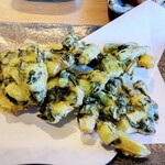 御厨 - 野沢菜の天ぷら