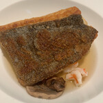 RISTORANTE IMAI - 鮮魚のロースト茸と天使の海老のスープ仕立て