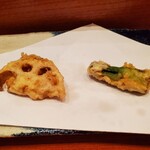 天婦羅 天良 - れんこん、たらの芽