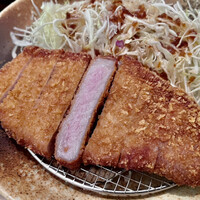 豚しゃぶ せいろ蒸し 豚匠 なんば邸 - ロースカツ　月見ポン酢