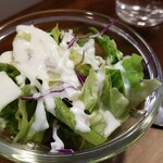 キッチン ブルー グローブ - サラダのアップ