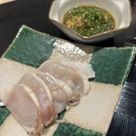 四季彩ダイニング　春 - 虎河豚の刺身とあん肝ポン酢