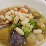 キッチン ブルー グローブ - 反対側から