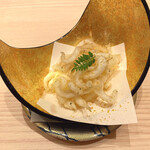 なごやか亭 - 白魚の天ぷら(からすみ仕立て)（￥517）