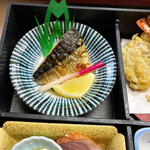かっすい亭 - 鯖塩焼きとはじかみ