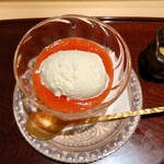 日本料理 柳燕 - イチゴミルクのアイスクリーム