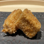 温石 - ●磐田市産の海老芋　おかき揚げで