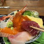 Hokkaidou Robata Ezora - 新鮮な魚介。マグロはもう一度醤油を付けて。