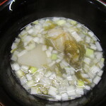 一本杉 川嶋 - 蟹出汁　牡蠣　丸大根　モズク入り　麹汁　茶粥