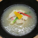 一本杉 川嶋 - 蟹しんじょう椀　蕪みぞれ仕立て