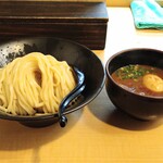 吟醸らーめん 久保田 - 味噌つけ麺卵入り(大)