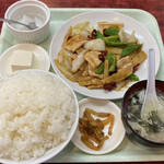 吉田大飯店 - 豚肉辛子炒め定食　750円