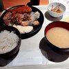 博多餃子舎 603 - 鯵フライ1枚 鶏のしそチーズ巻き揚げ2個 唐揚げ2個定食