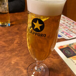 本格韓国料理 イニョン - ビールはこの量で600円と高いです。