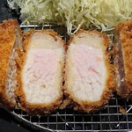 Tonkatsu Mitsuya - とんかつ三矢 ＠千駄木 みつや定食の厚切りロースかつ