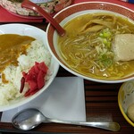 Rairai Tei - 小ラーメン半カレーセット《味噌》【Feb.2023】