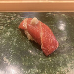 鮨処木はら - 漬けトロ握り　山わさびのせ