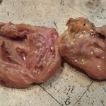 鶏一途 - 2013年6月。おすすめ5種。ハツは初めて食べましたが、ジュワっとジューシー。絶品。