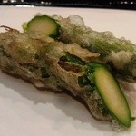 天ぷら はせ川 - アスパラ