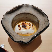 くるますし - 蕪の茶碗蒸しに虎ふぐの白子