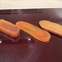 築地 すし Omakase - カラスミ3種
                    去年のからすみ、今年のからすみ、西京漬