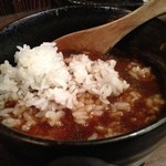 麺屋わっしょい - 「男のカレーつけ麺」最後はご飯ダイブ！