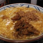 丸亀製麺 - 肉がさね玉子あんかけうどん