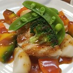 キッチン ブルー グローブ - 反対側から、野菜が多いですね